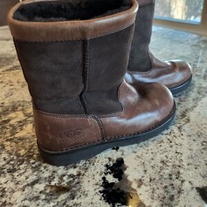 UGG Brown Leather and Suede Boots